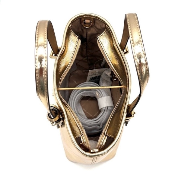 Michael Kors Jet Set Travel XS TZ Tote Bag Gold - Picture 8 of 12